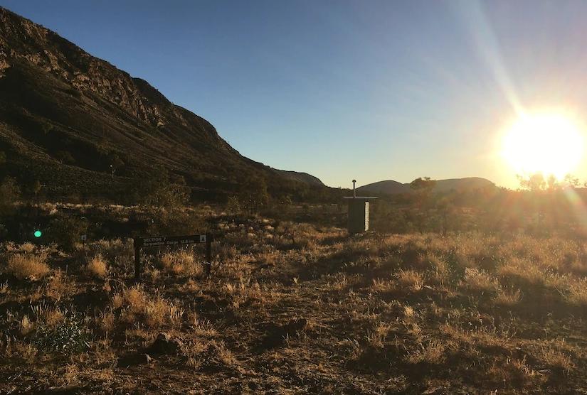 One of the 16 toilets on the Larapinta Trail