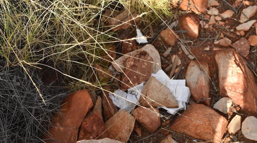 Toilet paper is the biggest problem on the Larapinta Trail